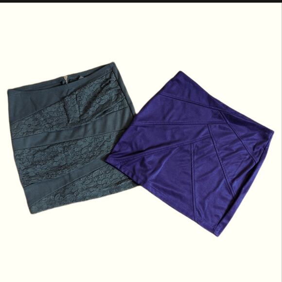 Charlotte Russe Dresses & Skirts - Charlotte Russe Bandage Style Lace Zip Up BodyCon Mini Skirt Bundle